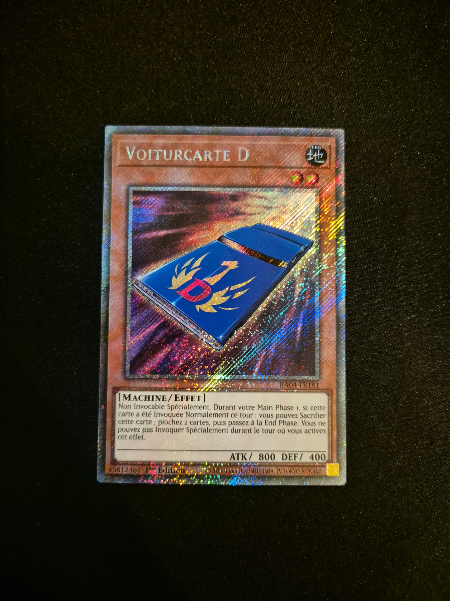 Carte Yu-Gi-Oh! Voiturcarte D Platinum Secret Rare RA04-FR181