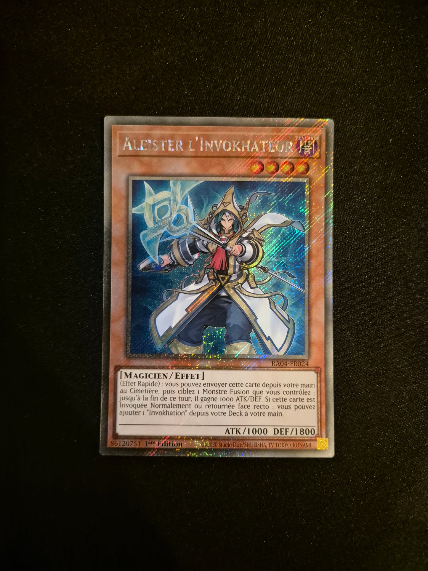 Carte Yu-Gi-Oh! Aleister l'Invokhateur Platinum Secret Rare RA04-FR024
