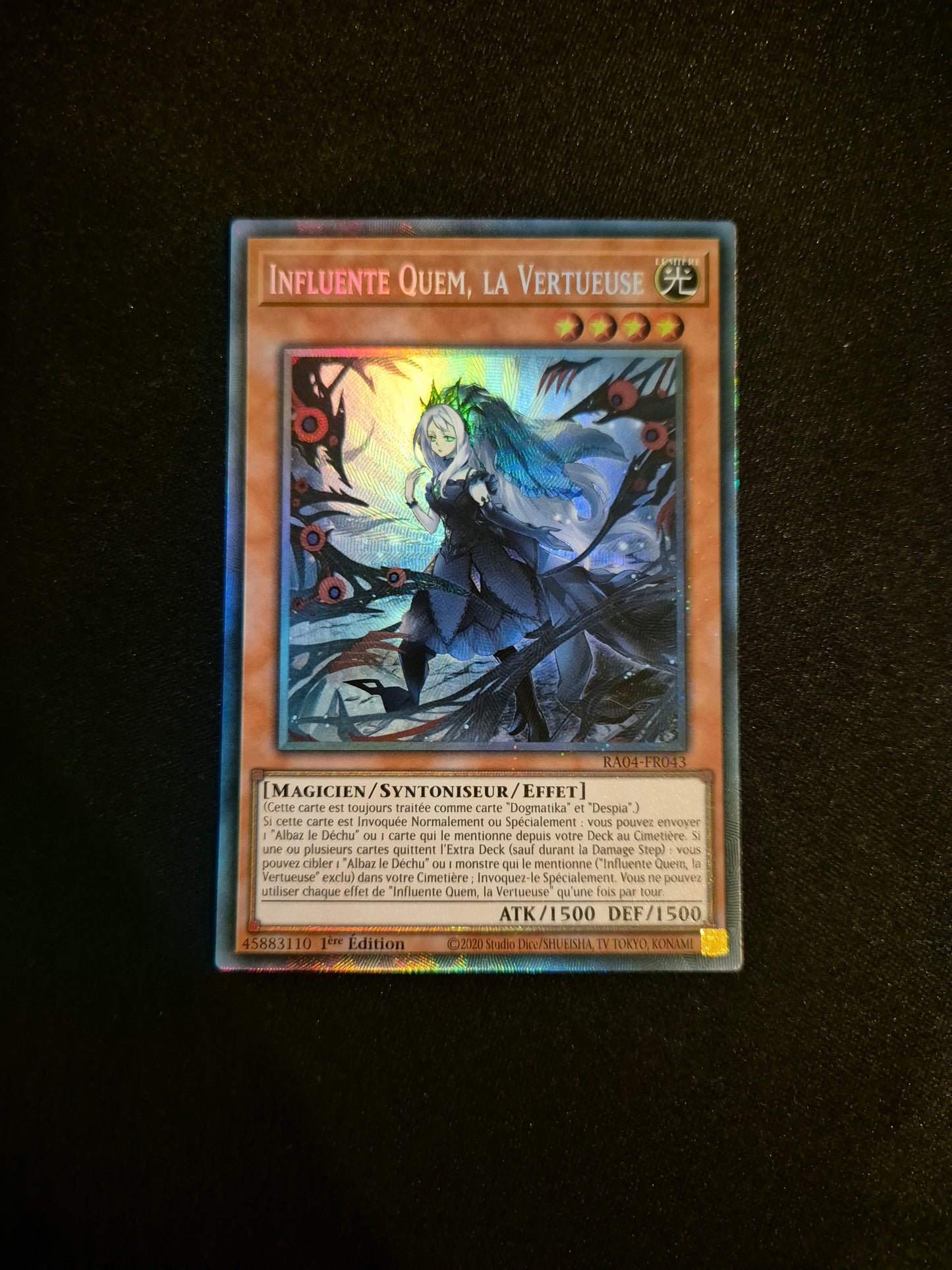 Carte Yu-Gi-Oh! Influente Quem La Vertueuse Collector Rare RA04-FR043