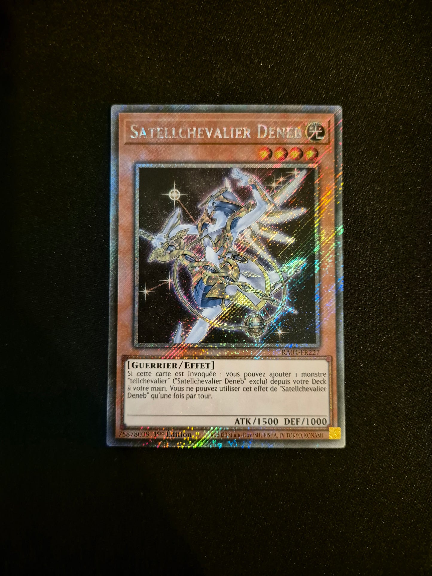 Carte Yu-Gi-Oh! Satellchevalier Deneb Platinum Secret Rare RA04-FR227