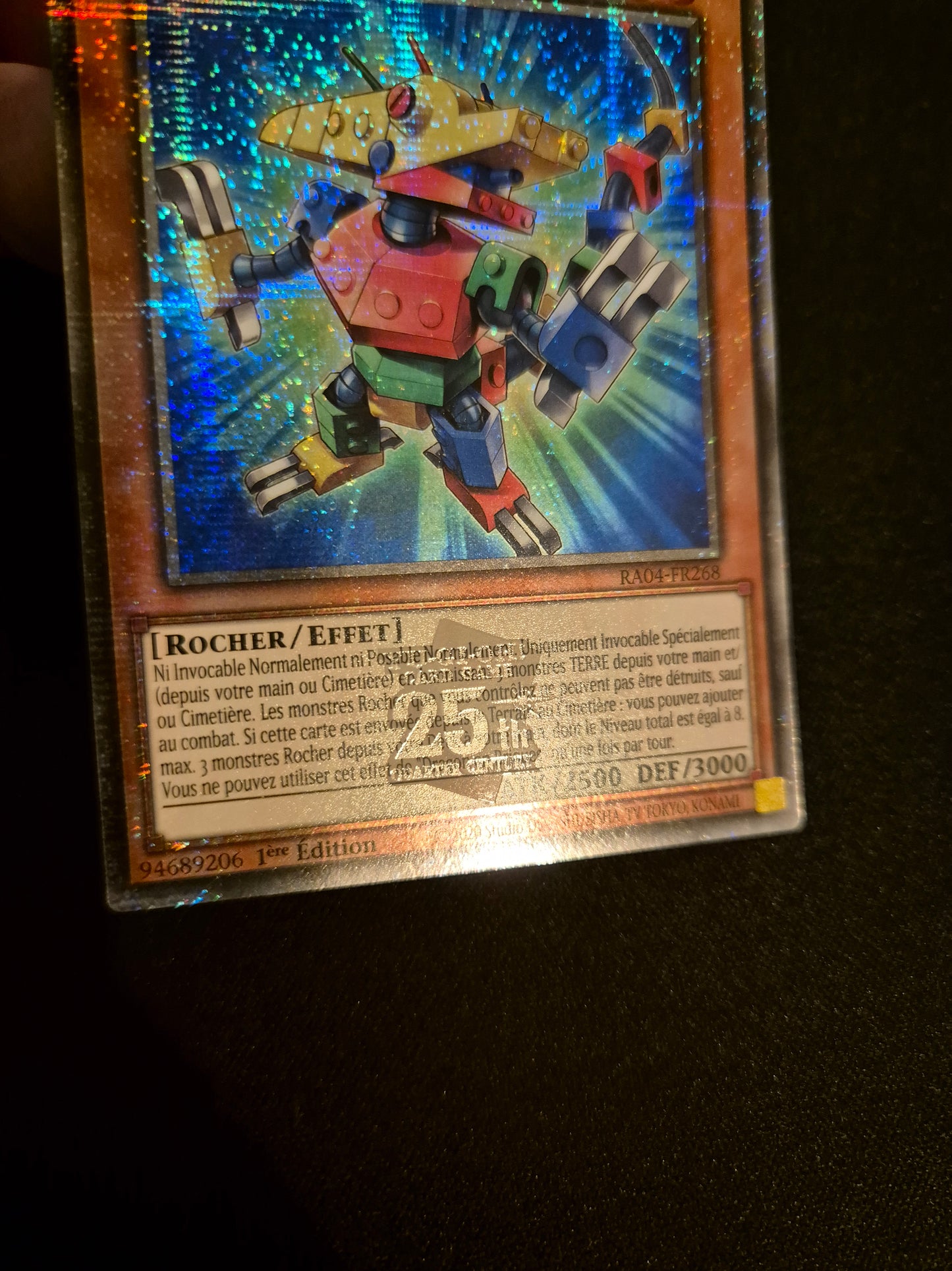 Carte Yu-Gi-Oh! Dragon en Briques Quarter Century Secret Rare RA04-FR268