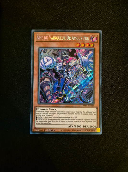 Carte Yu-Gi-Oh! Ame du Vainqueur Dr Amour Fou Secret Rare RA04-FR045