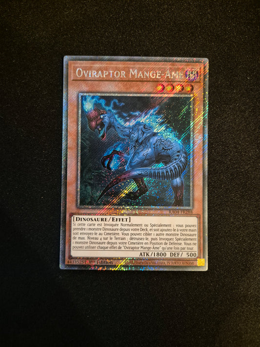 Carte Yu-Gi-Oh! Oviraptor Mange Ame Platinum Secret Rare RA04-FR288