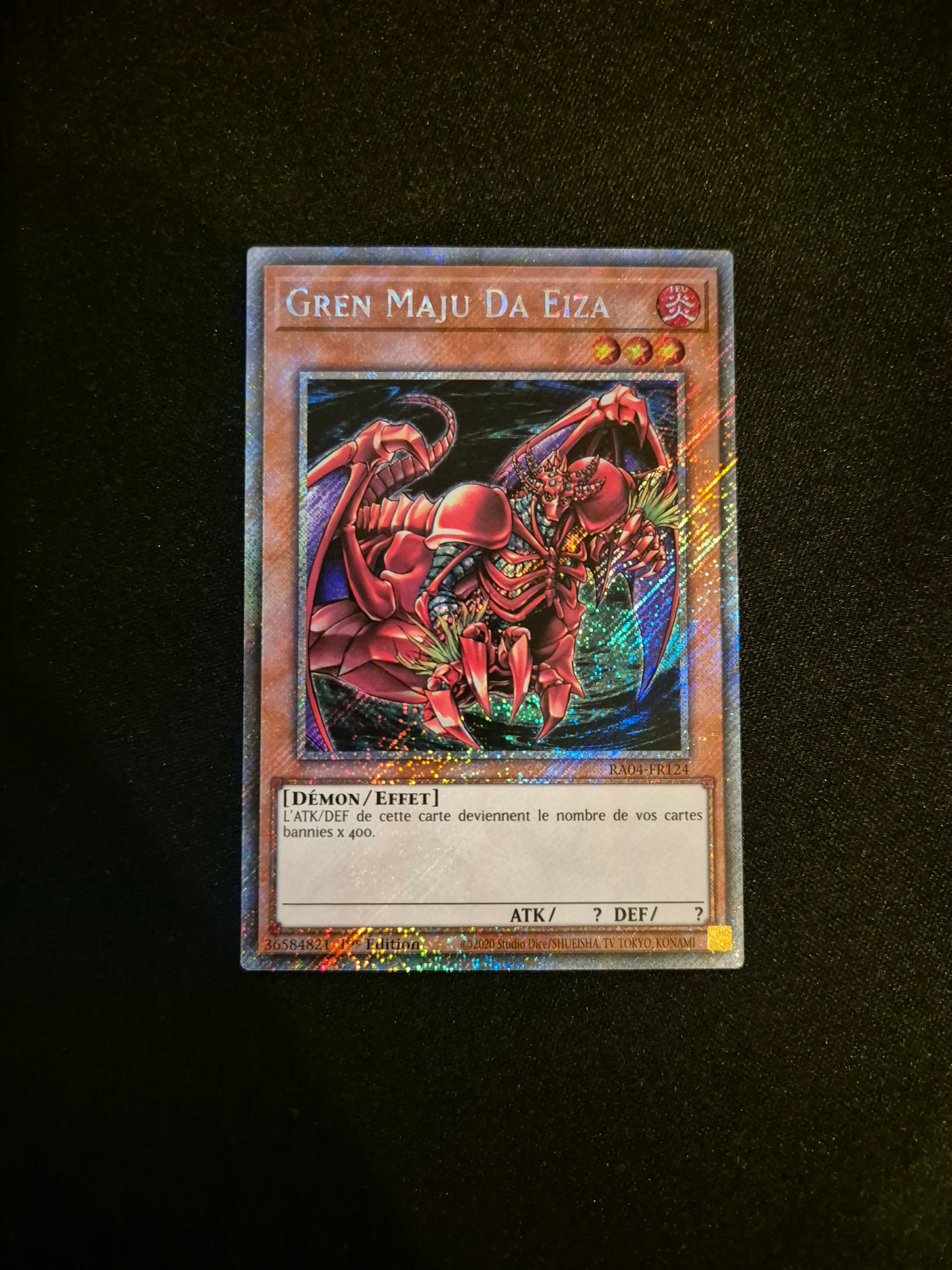 Carte Yu-Gi-Oh! Gren Maju Da Eiza Platinum Secret Rare RA04-FR124