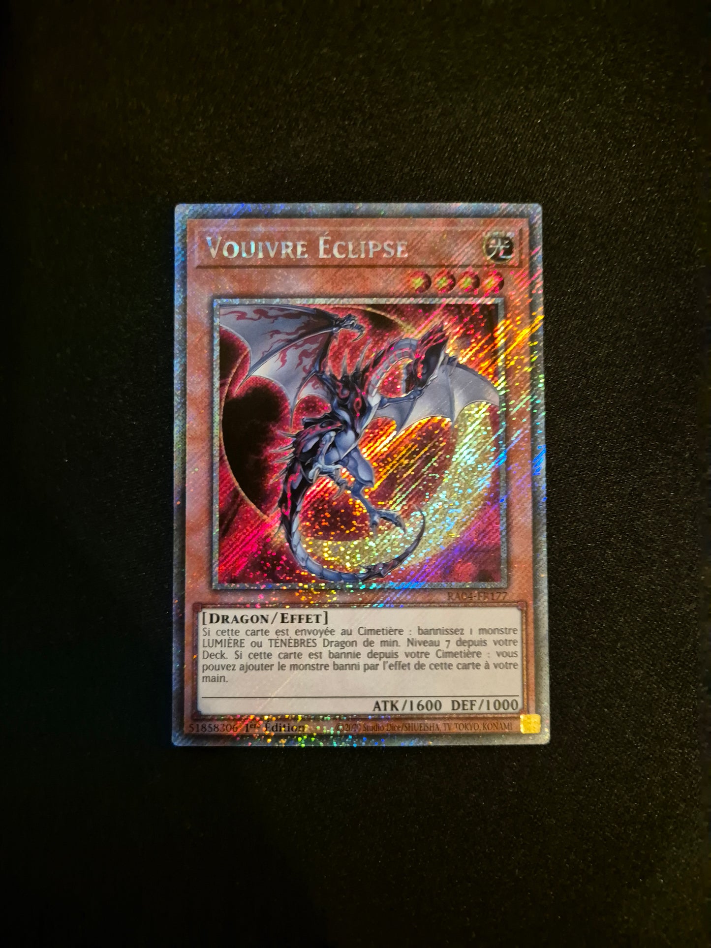 Carte Yu-Gi-Oh! Vouivre Eclipse Platinum Secret Rare RA04-FR177