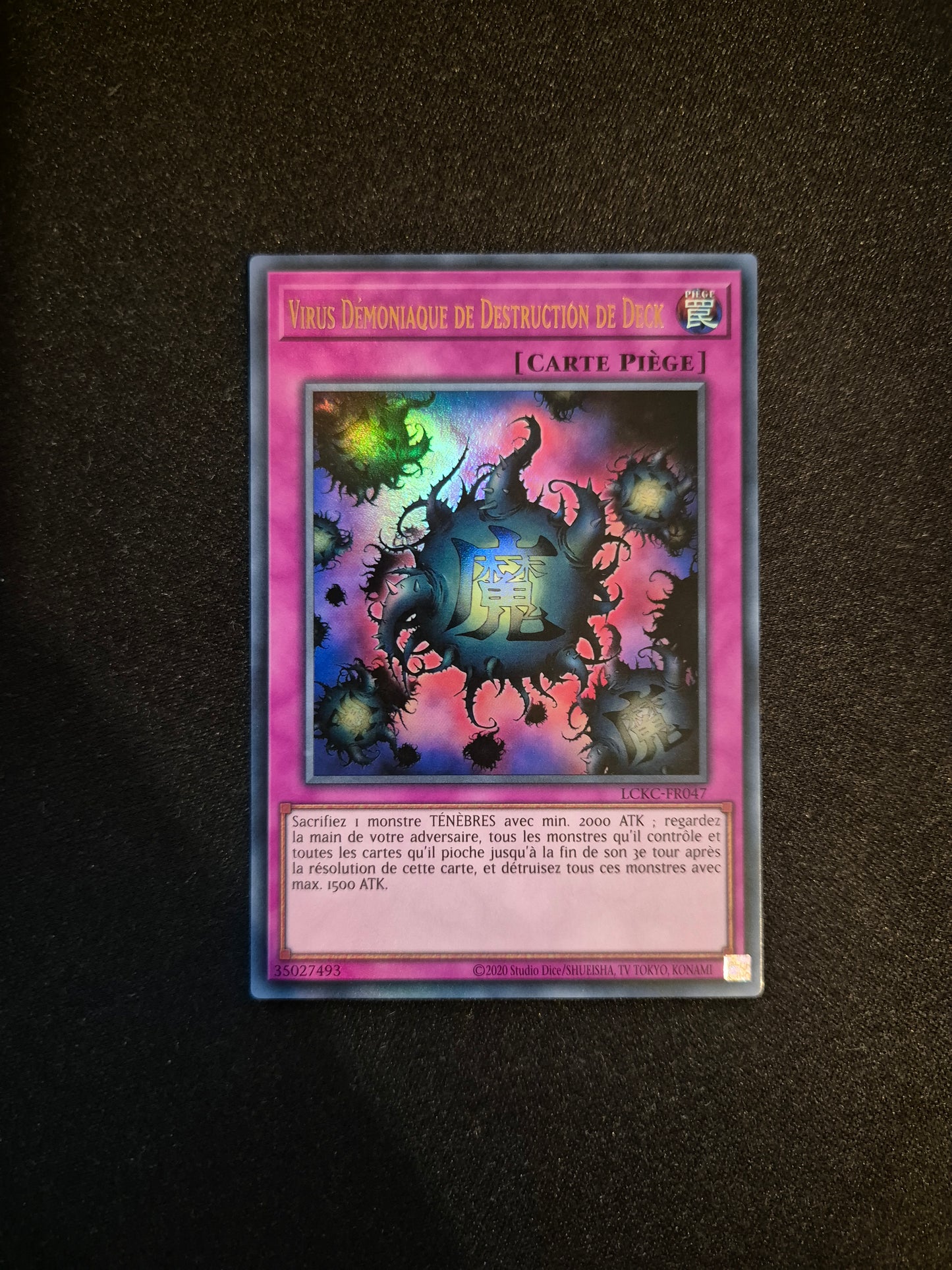 Carte Yu-Gi-Oh! Virus Demoniaque de Destruction de Deck Ultra Rare LCKC-FR047