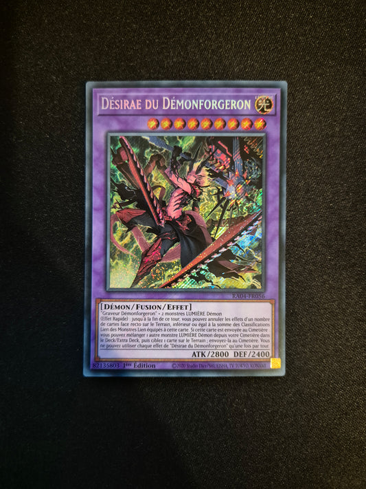 Carte Yu-Gi-Oh! Desirae du Demonforgeron Secret Rare RA04-FR056