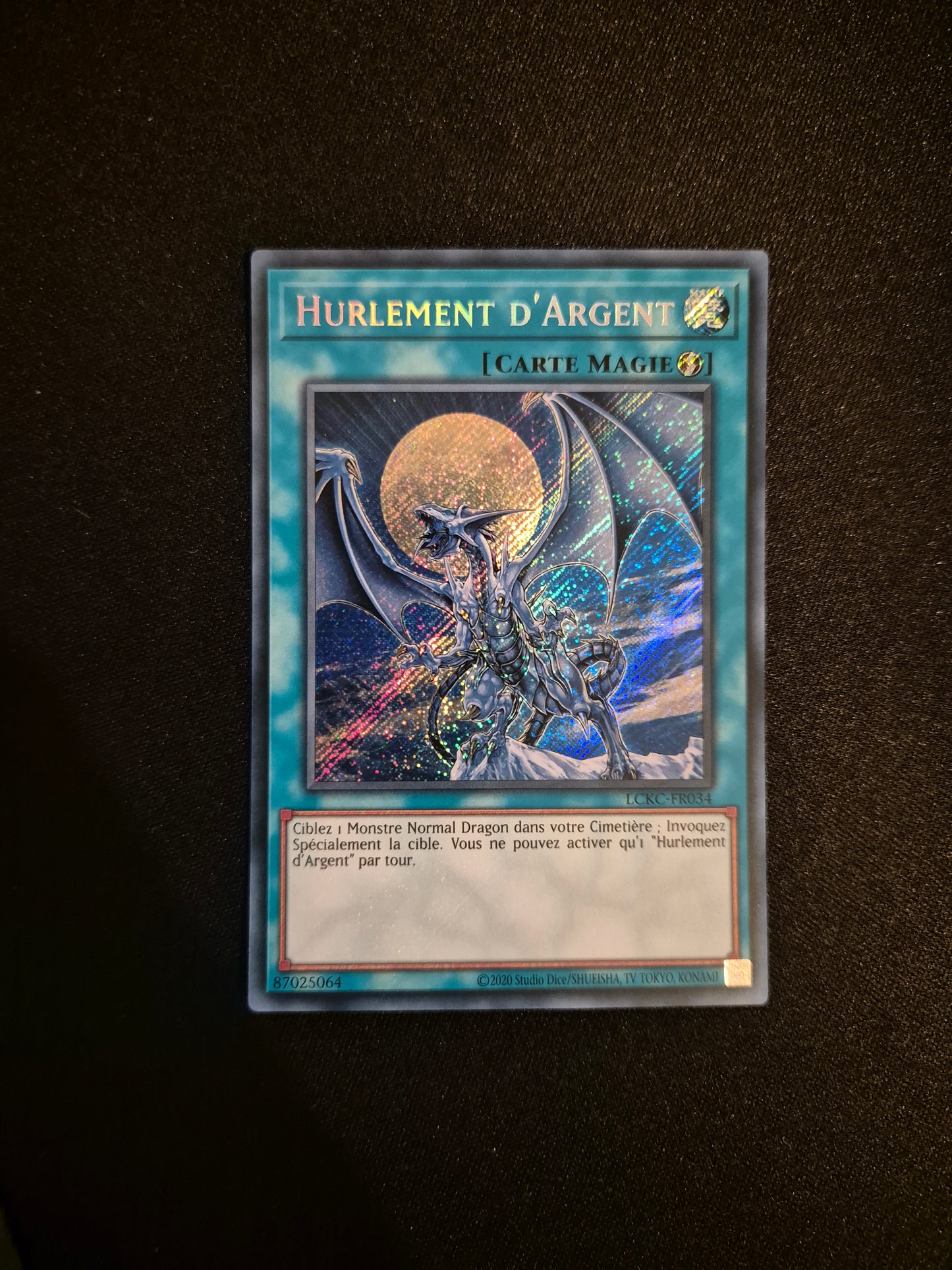 Carte Yu-Gi-Oh! Hurlement d'Argent Secret Rare LCKC-FR034