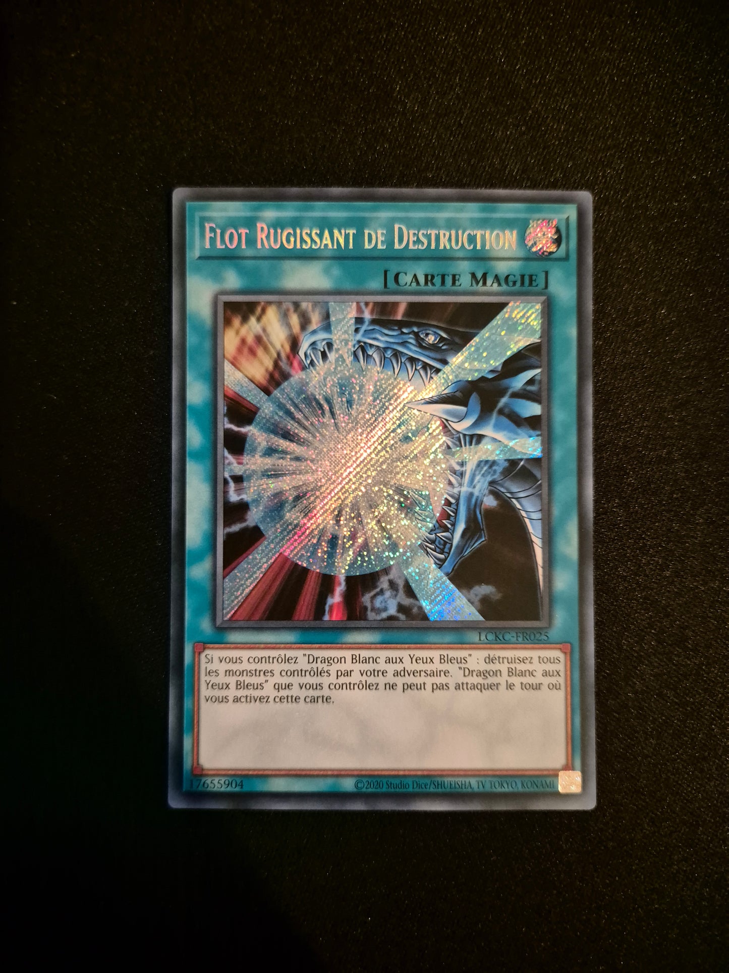Carte Yu-Gi-Oh! Flot Rugissant de Destruction Secret Rare LCKC-FR025