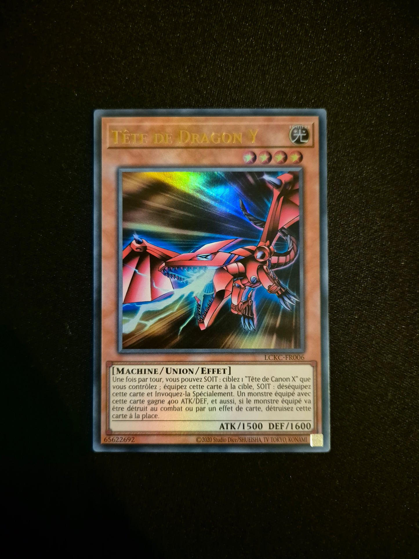 Carte Yu-Gi-Oh! Tête de Dragon Y Ultra Rare LCKC-FR006