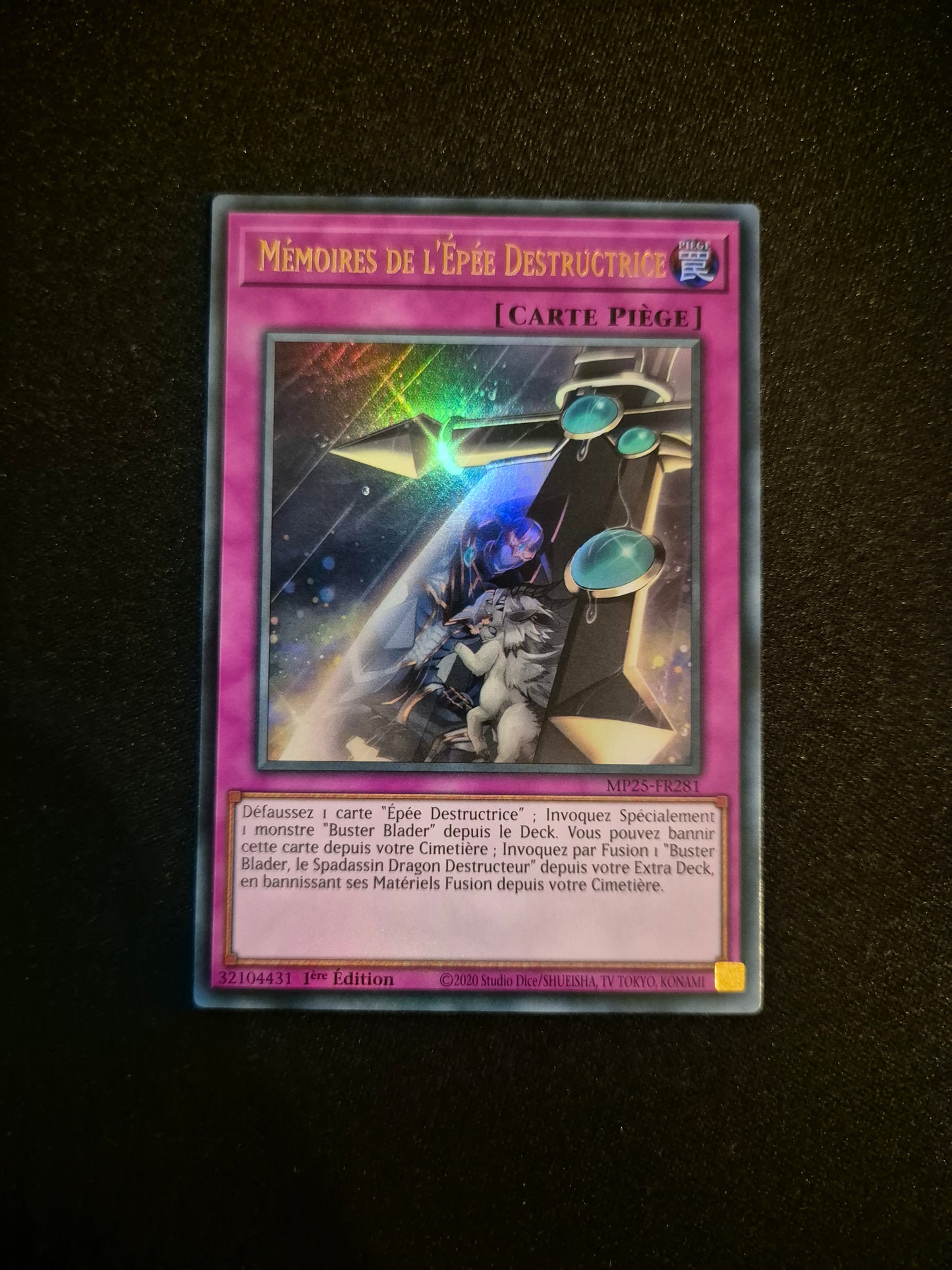 Carte Yu-Gi-Oh! Mémoires de l'Epée Destructrice Ultra Rare MP25-FR281