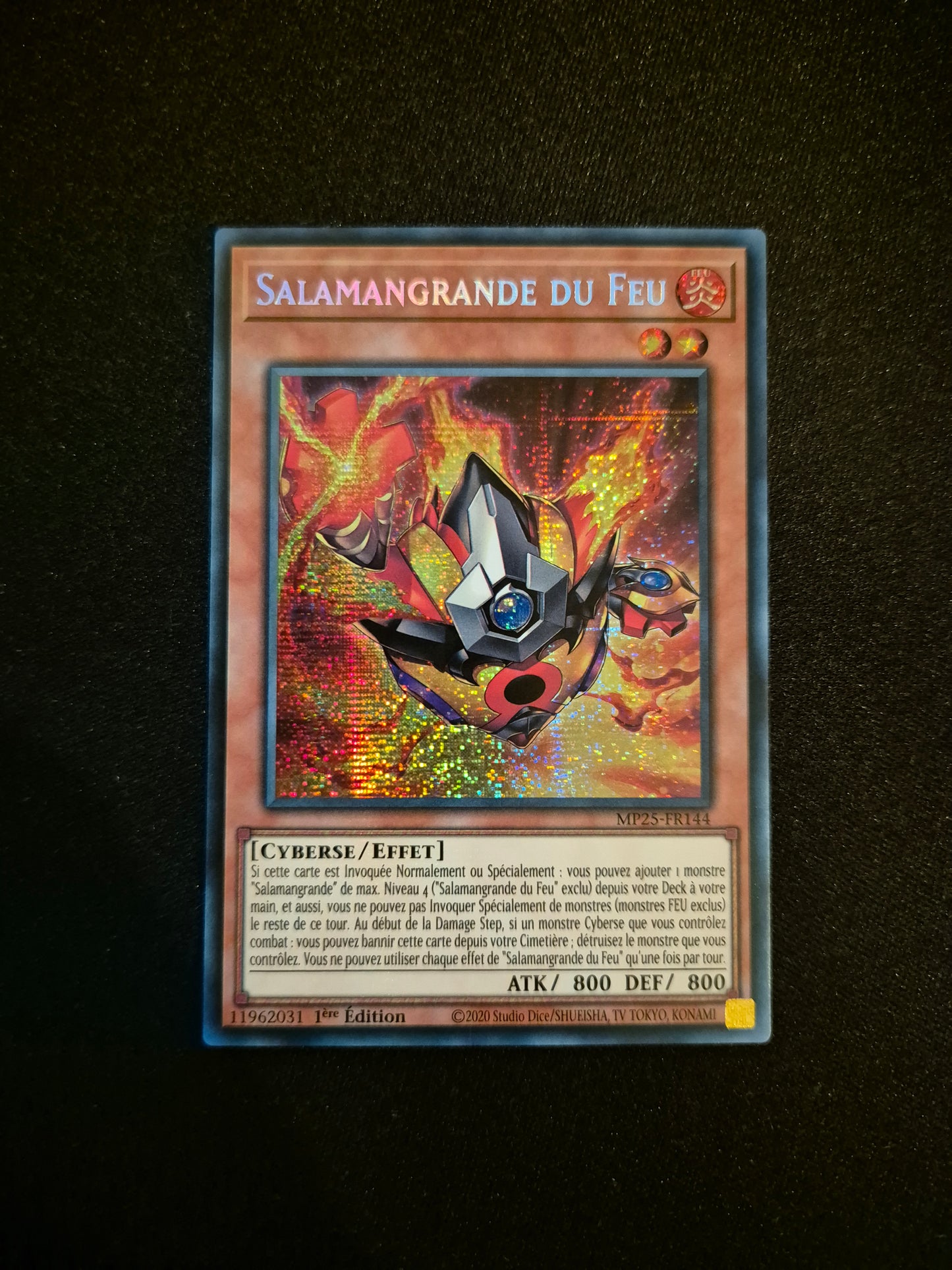 Carte Yu-Gi-Oh! Salamangrande du Feu Secret Rare MP25-FR144