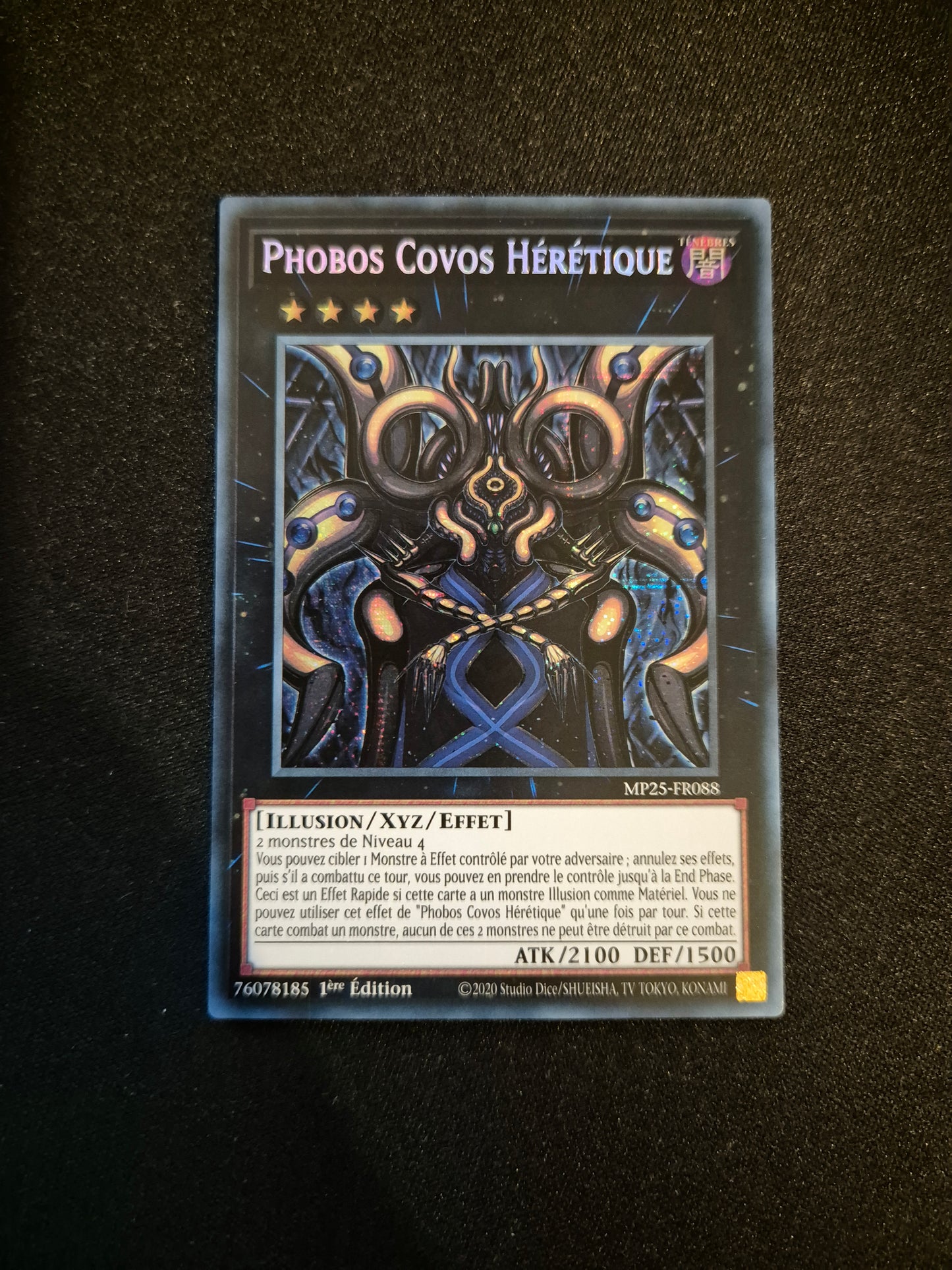Carte Yu-Gi-Oh! Phobos Covos Hérétique Secret Rare MP25-FR088