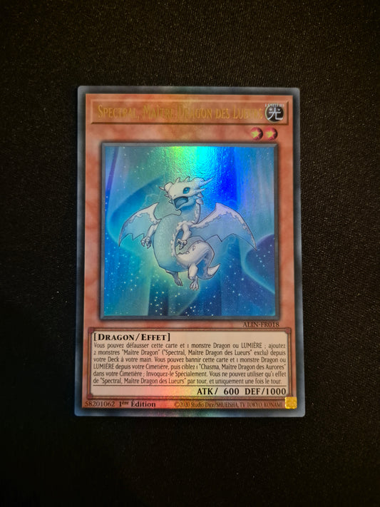Carte Yu-Gi-Oh! Spectral Maitre Dragon des Lueurs Ultra Rare ALIN-FR018