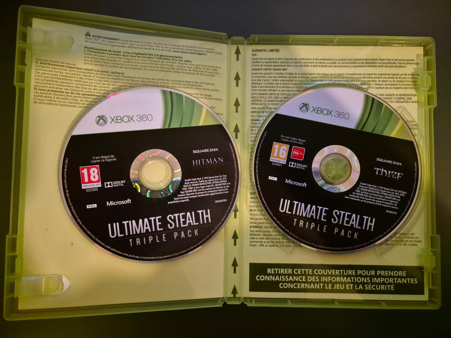 Ultimate Stealth Triple Pack Xbox 360 PAL FR - Occasion