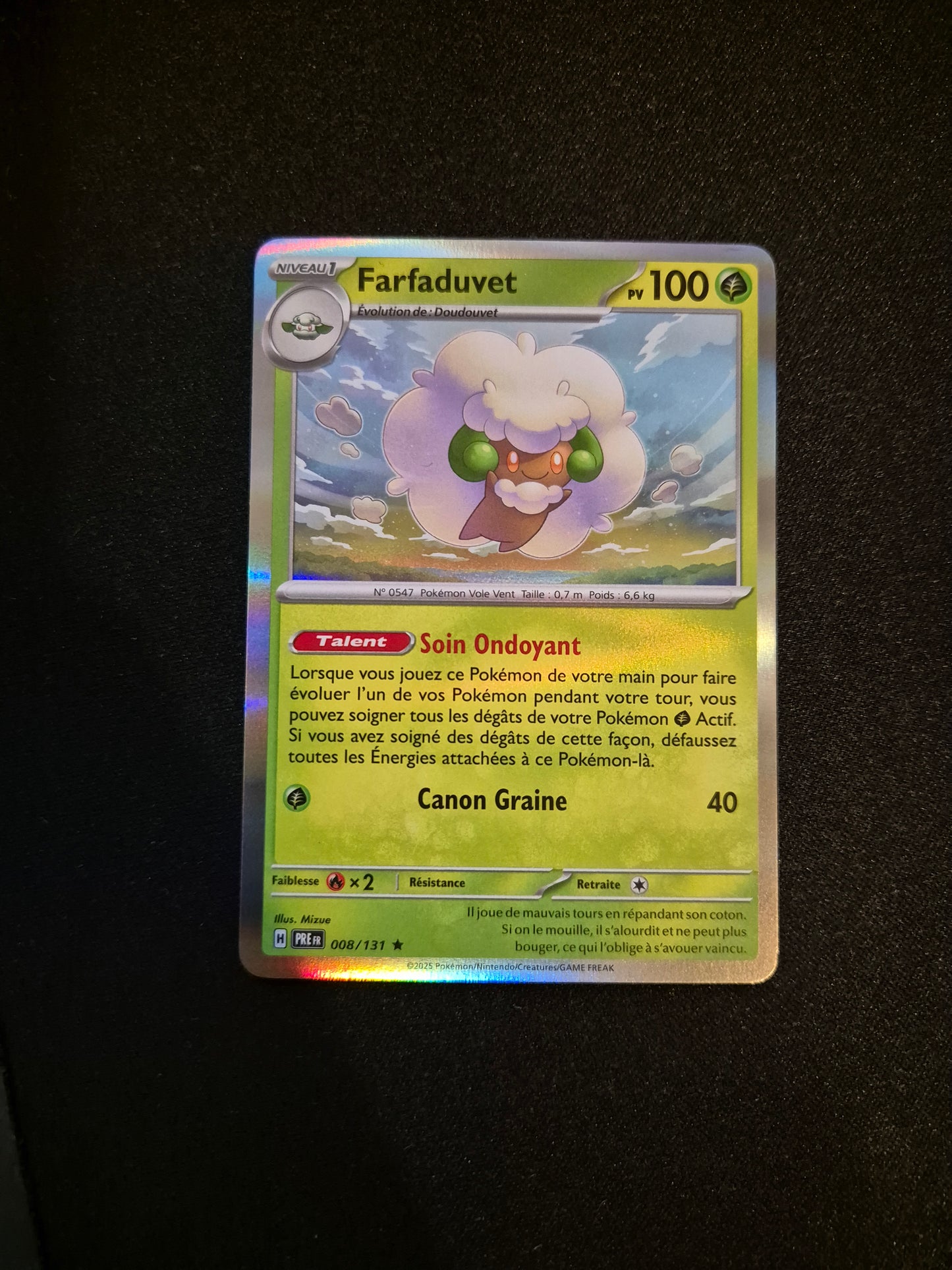 Carte Pokémon Farfaduvet Holo 008/131 EV8.5 Évolutions Prismatiques
