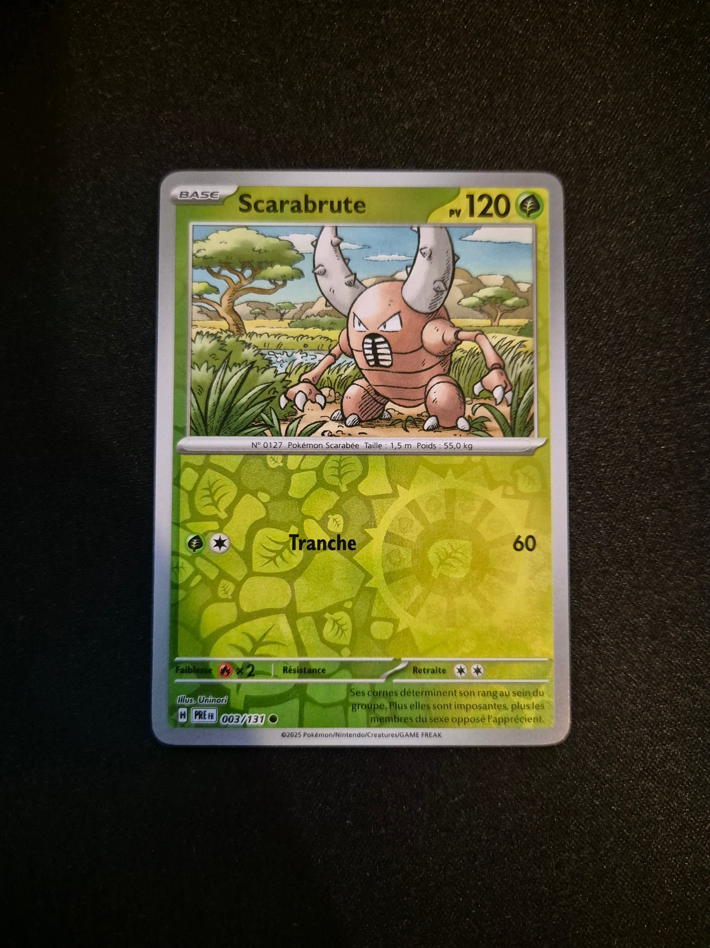 Carte Pokémon Scarabrute Reverse 003/131 EV8.5 Évolutions Prismatiques