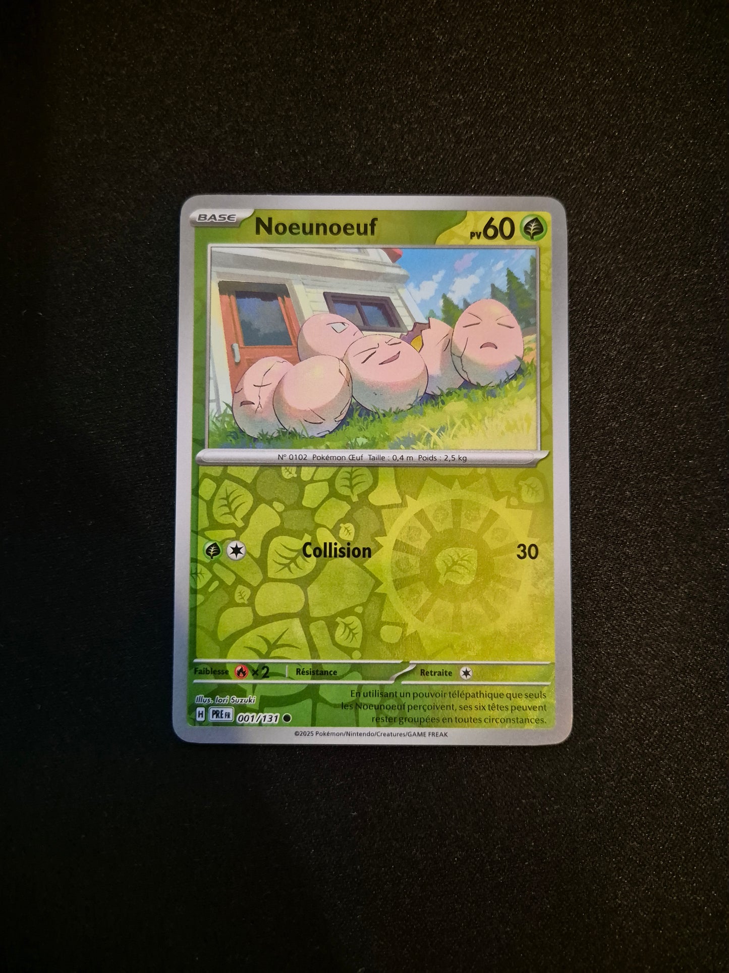 Carte Pokémon Noeunoeuf Reverse 001/131 EV8.5 Évolutions Prismatiques