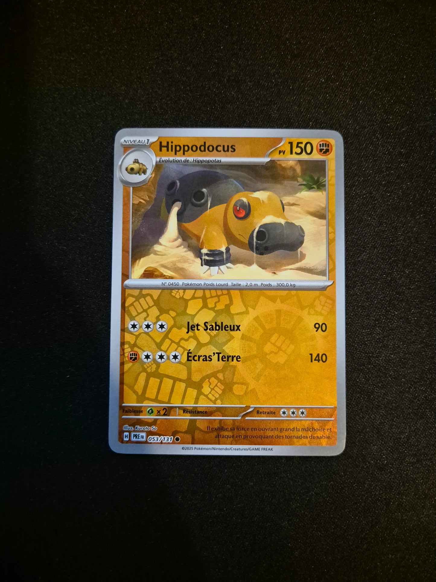 Carte Pokémon Hippodocus Reverse 053/131 EV8.5 Évolutions Prismatiques