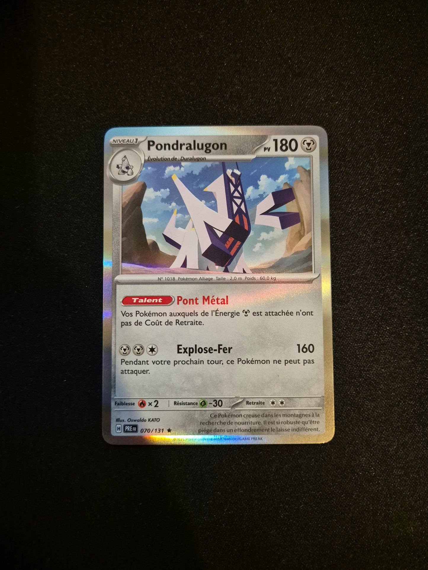 Carte Pokémon Pondralugon Holo 070/131 EV8.5 Évolutions Prismatiques