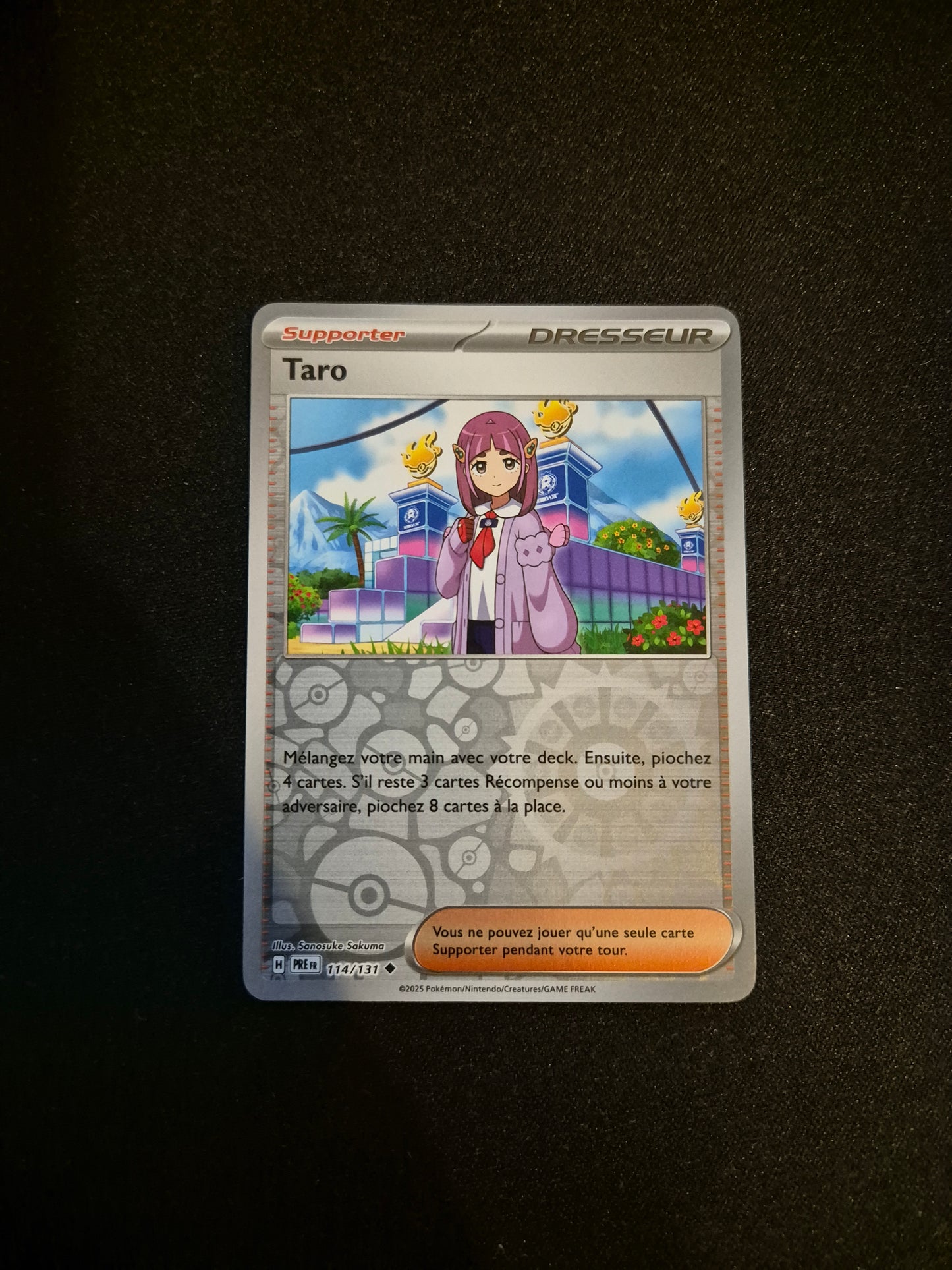 Carte Pokémon Taro Reverse 114/131 EV8.5 Évolutions Prismatiques