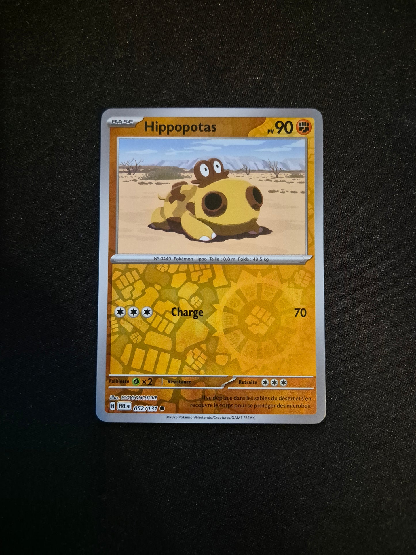 Carte Pokémon Hippopotas Reverse 052/131 EV8.5 Évolutions Prismatiques