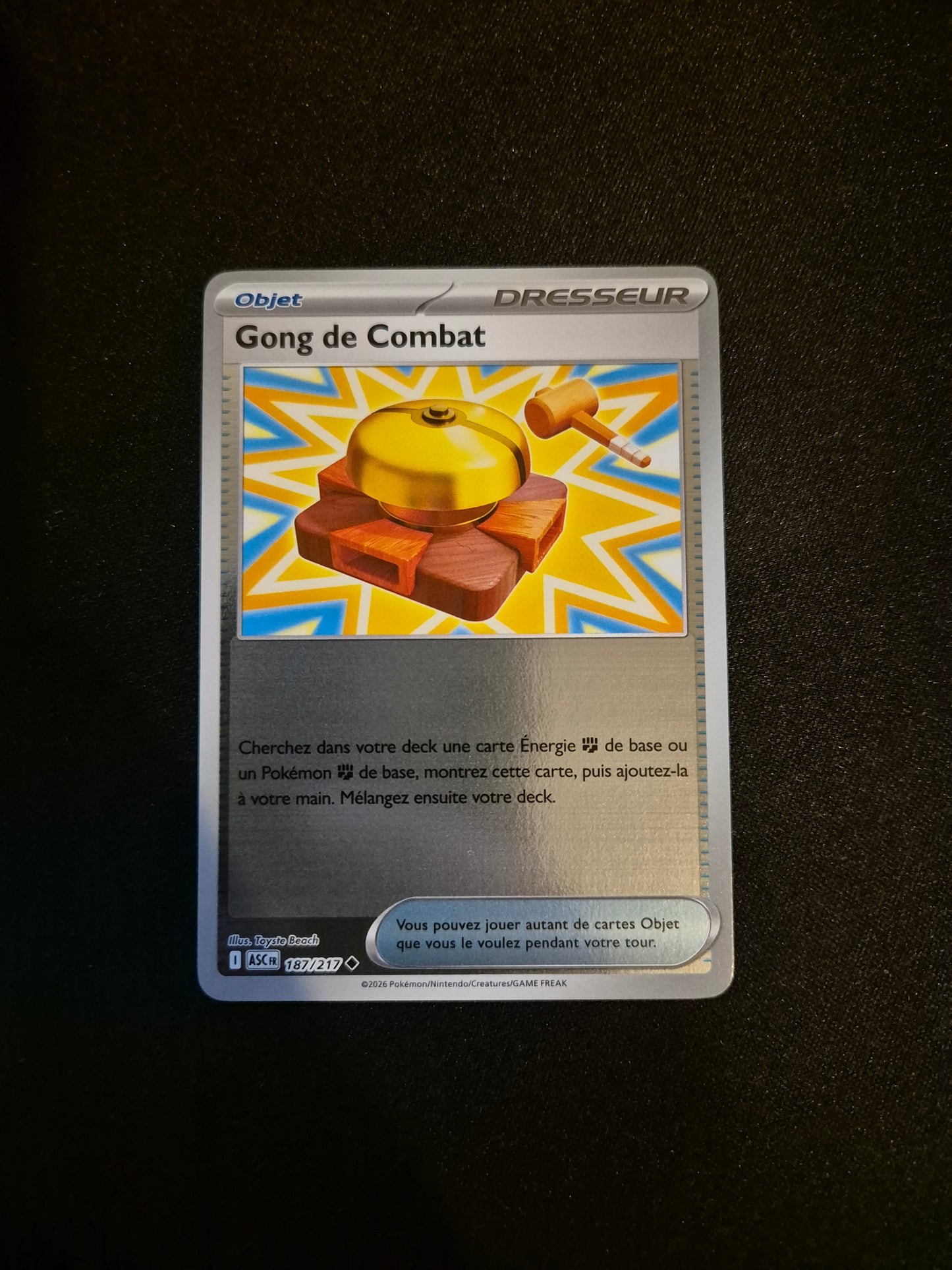 Carte Pokémon Gong de Combat Reverse 187/217 ME2.5 Héros Transcendants