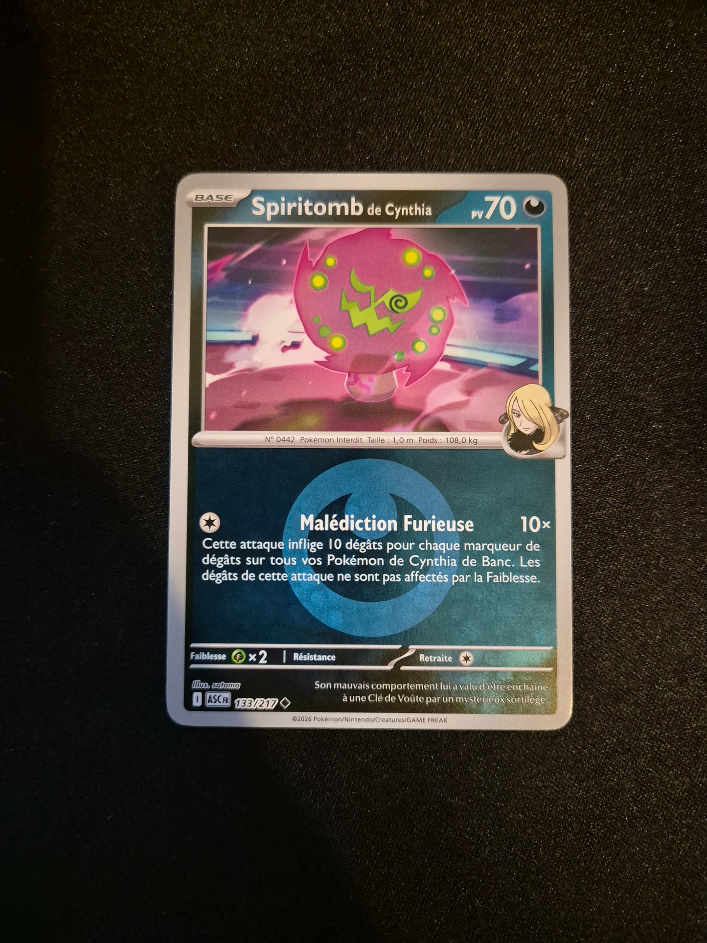 Carte Pokémon Spiritomb Reverse 133/217 ME2.5 Héros Transcendants