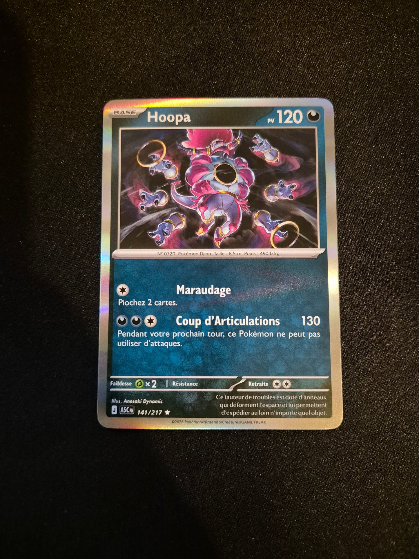 Carte Pokémon Hoopa Holo 141/217 ME2.5 Héros Transcendants