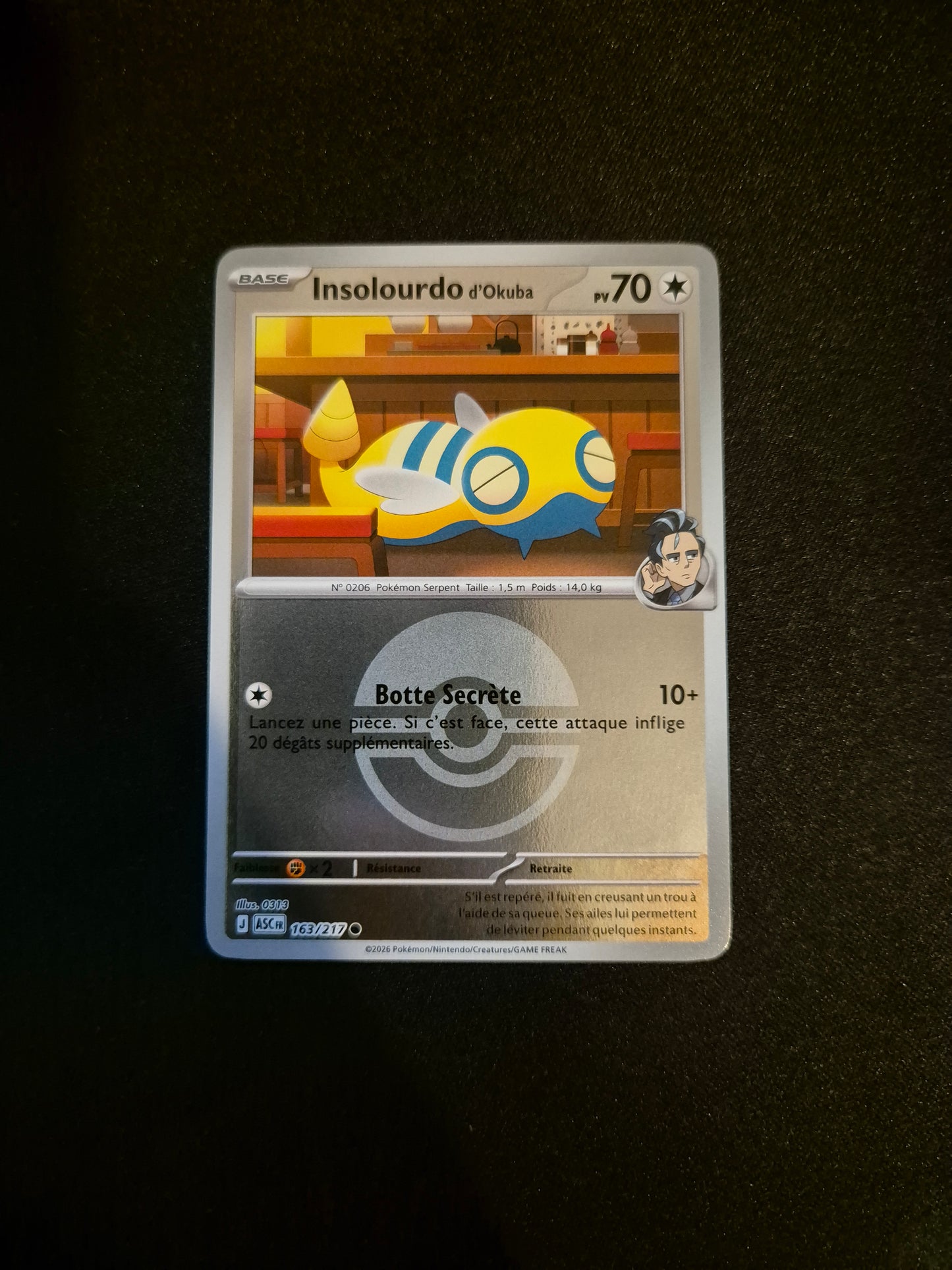 Carte Pokémon Insolourdo Reverse Pokéball 163/217 ME2.5 Héros Transcendants