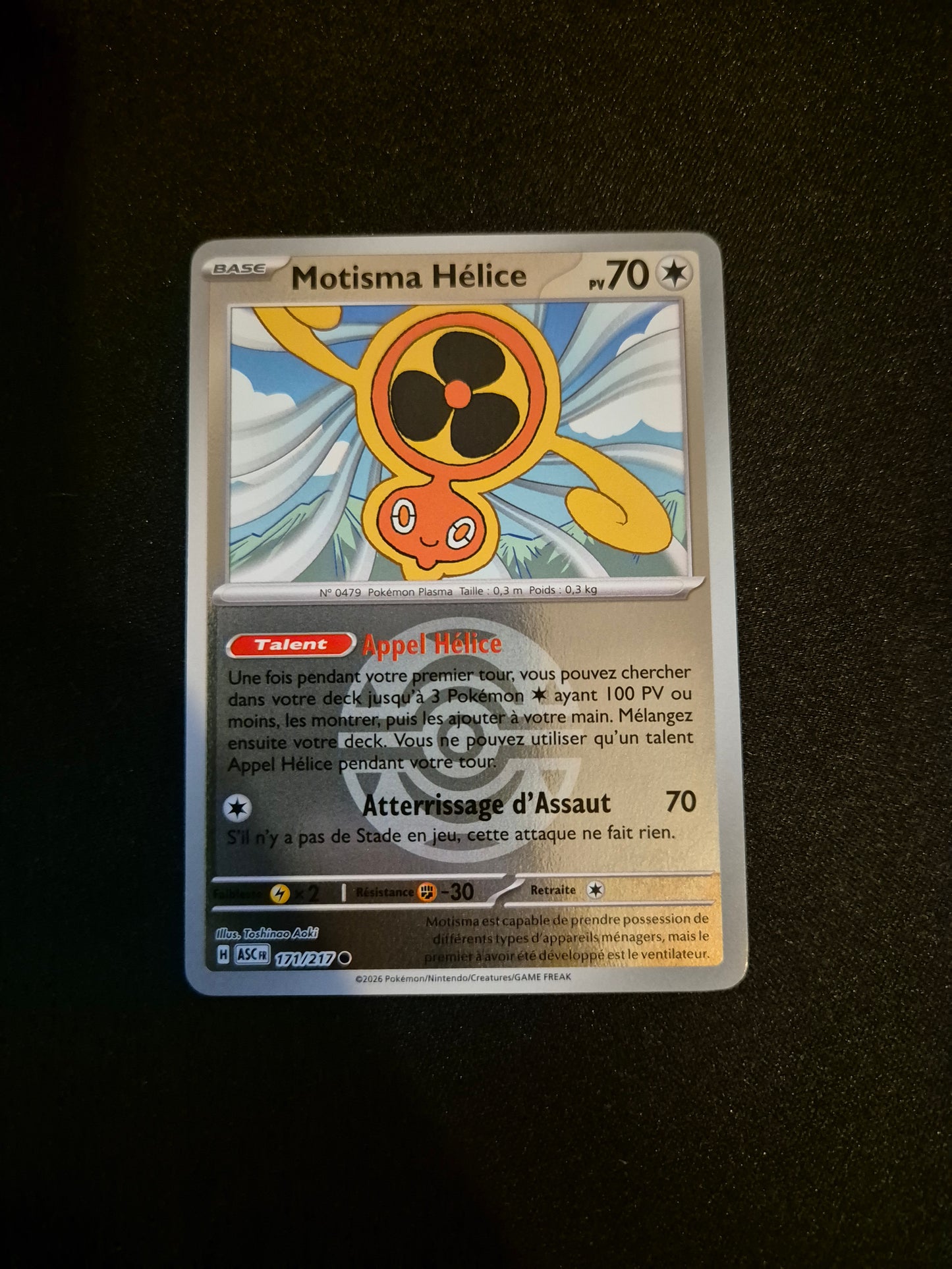 Carte Pokémon Motisma Hélice Reverse Pokéball 171/217 ME2.5 Héros Transcendants
