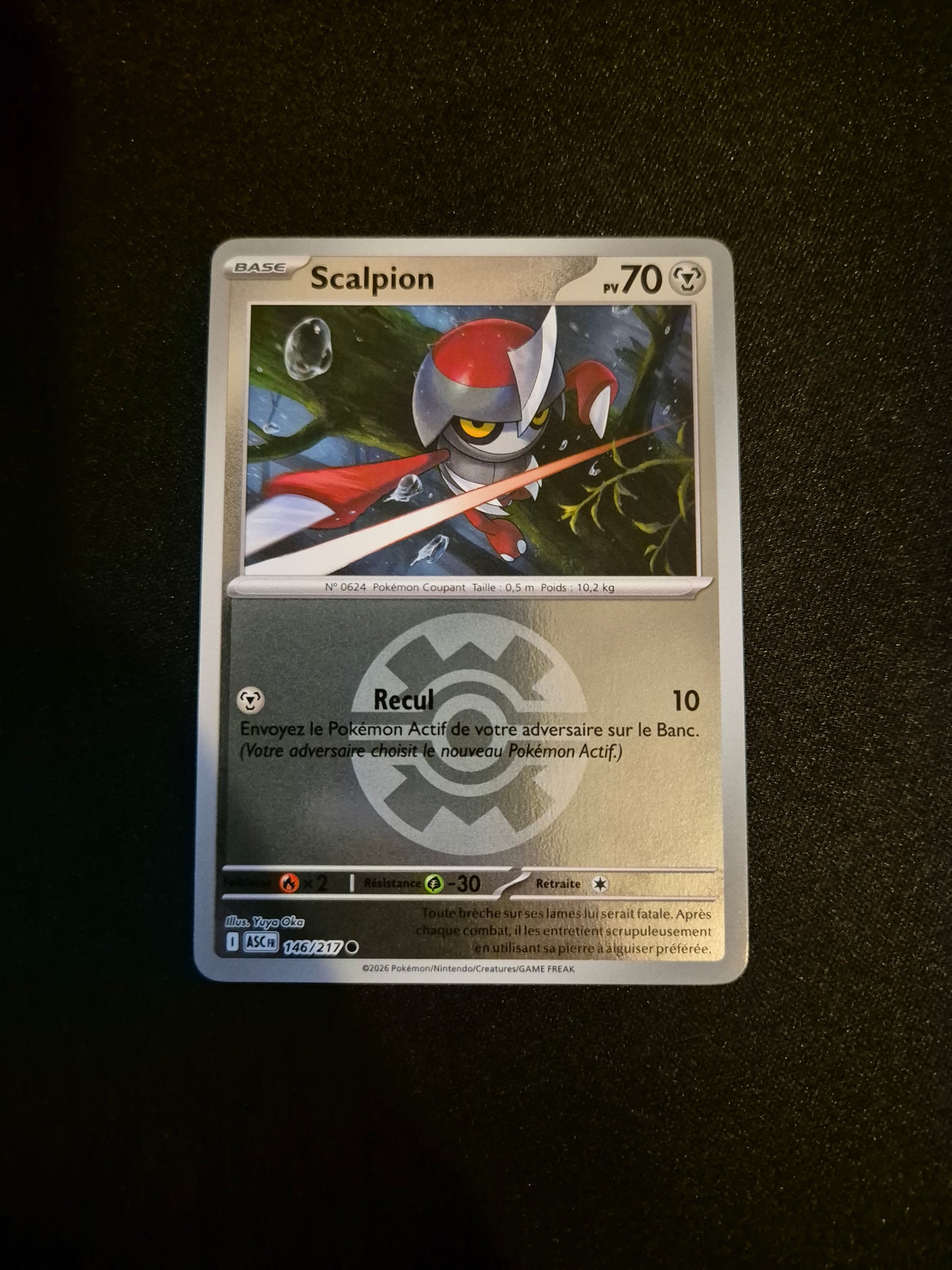 Carte Pokémon Scalpion Reverse Pokéball 146/217 ME2.5 Héros Transcendants