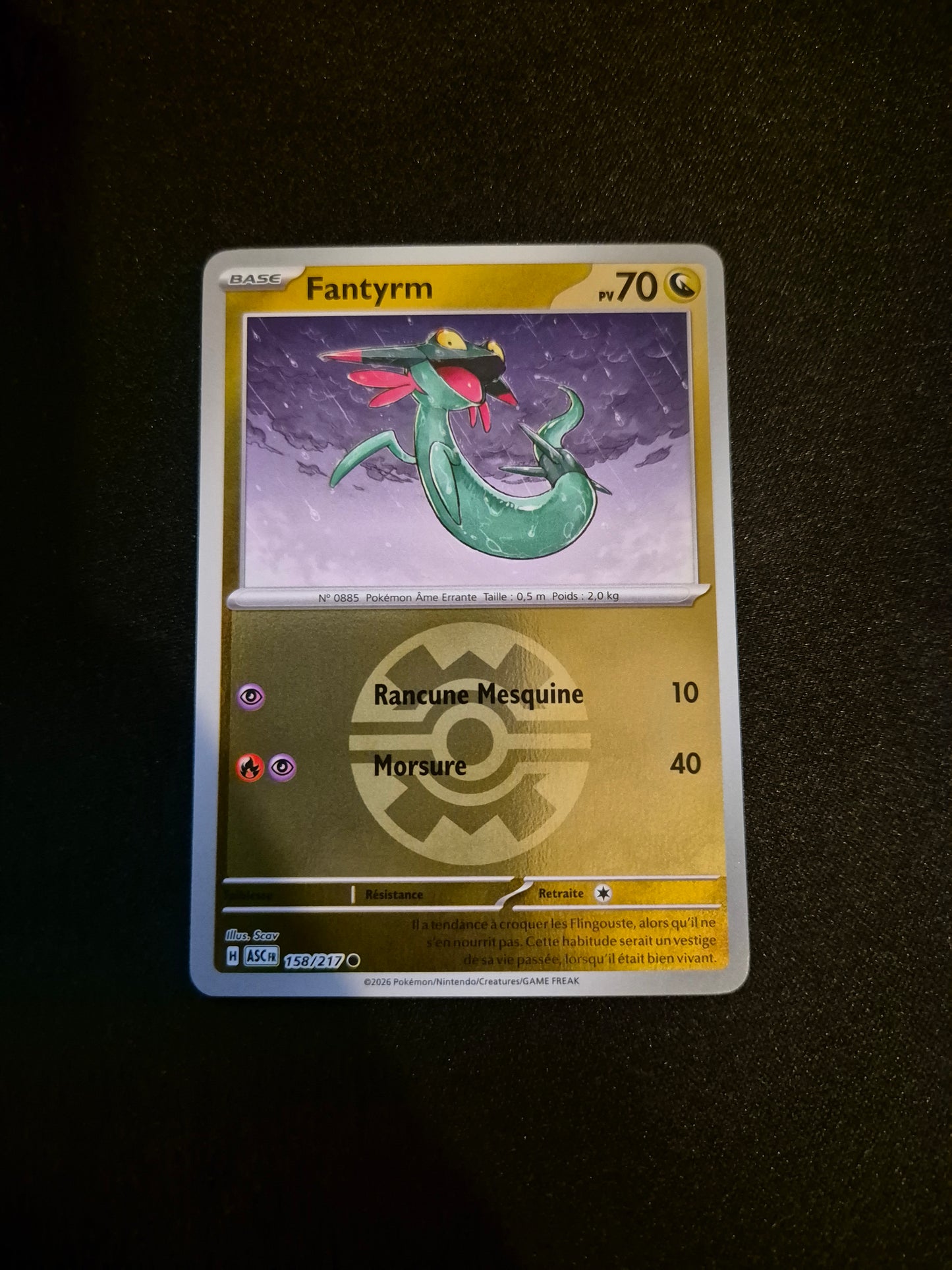 Carte Pokémon Fantyrm Reverse Pokéball 158/217 ME2.5 Héros Transcendants