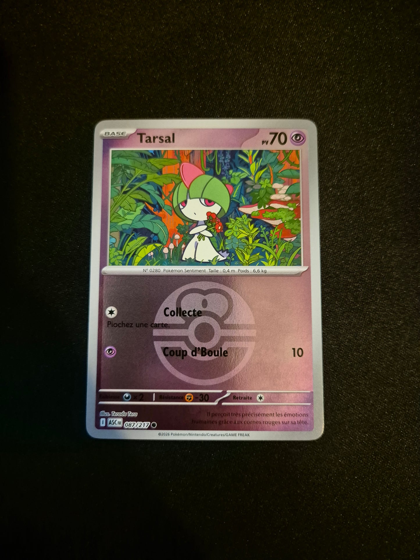 Carte Pokémon Tarsal Reverse Pokéball 087/217 ME2.5 Héros Transcendants