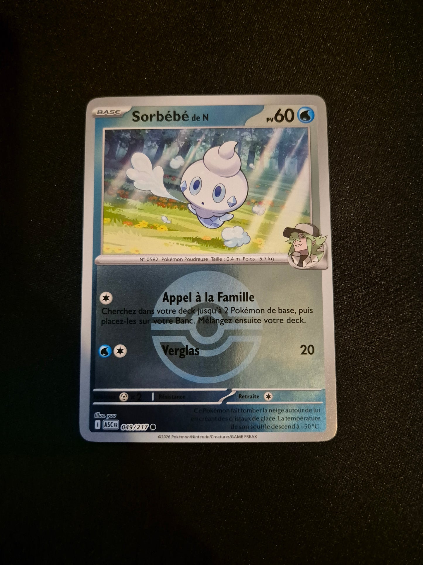Carte Pokémon Sorbébé Reverse Pokéball 049/217 ME2.5 Héros Transcendants