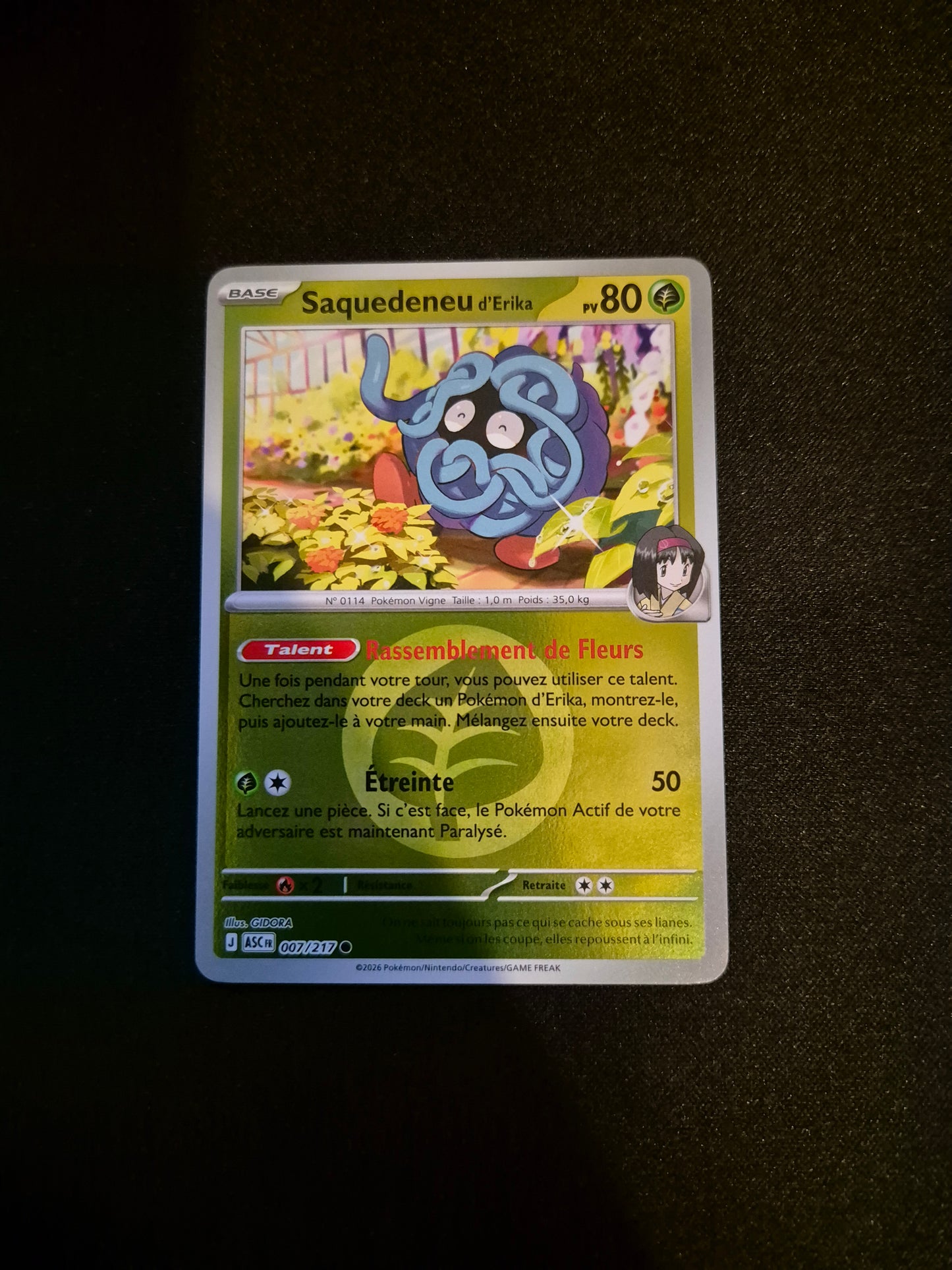 Carte Pokémon Saquedeneu Reverse Energie 007/217 ME2.5 Héros Transcendants