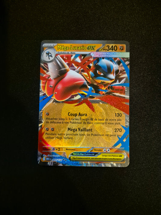 Carte Pokémon Méga-Lucario EX 077/132 ME01 Méga-Évolution