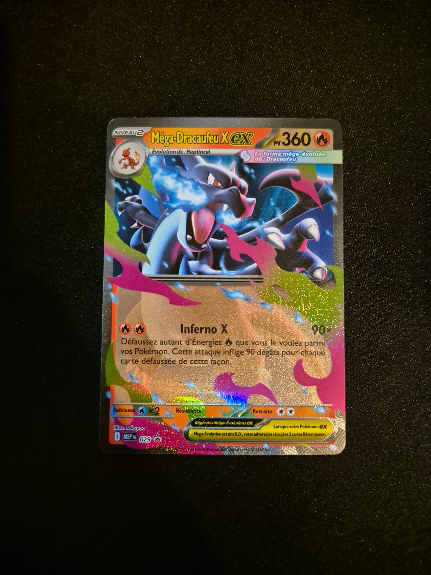Carte Pokémon Méga-Dracaufeu X EX MEP 029 Promo