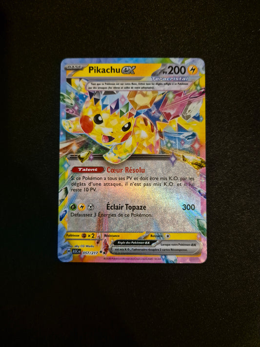 Carte Pokémon Pikachu EX 057/217 ME2.5 Héros Transcendants