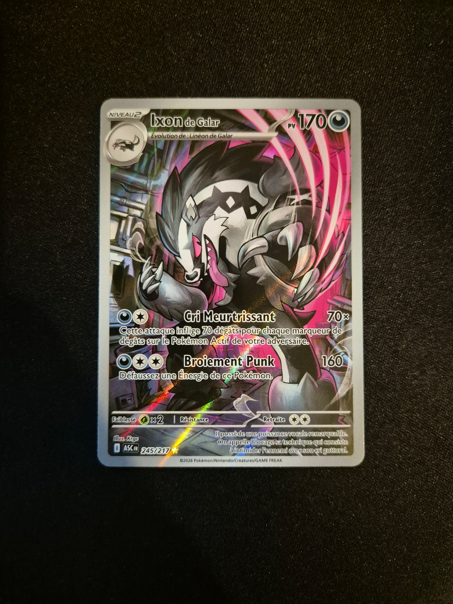 Carte Pokémon Ixon de Galar AR 245/217 ME2.5 Héros Transcendants