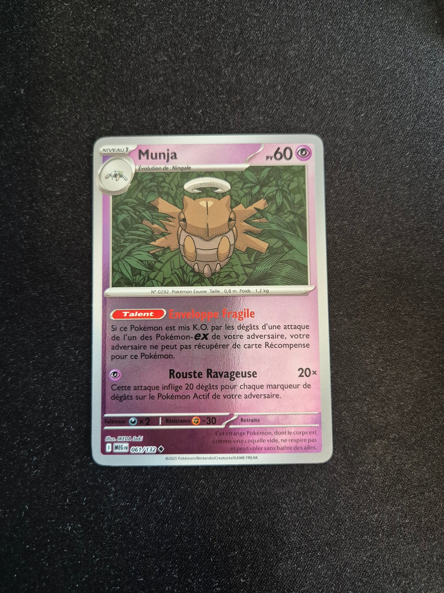 Carte Pokémon Munja Holo Reverse 061/132 ME01 Méga-Évolution