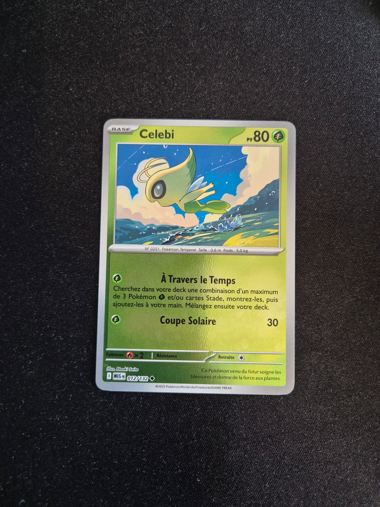 Carte Pokémon Celebi Holo Reverse 012/132 ME01 Méga-Évolution