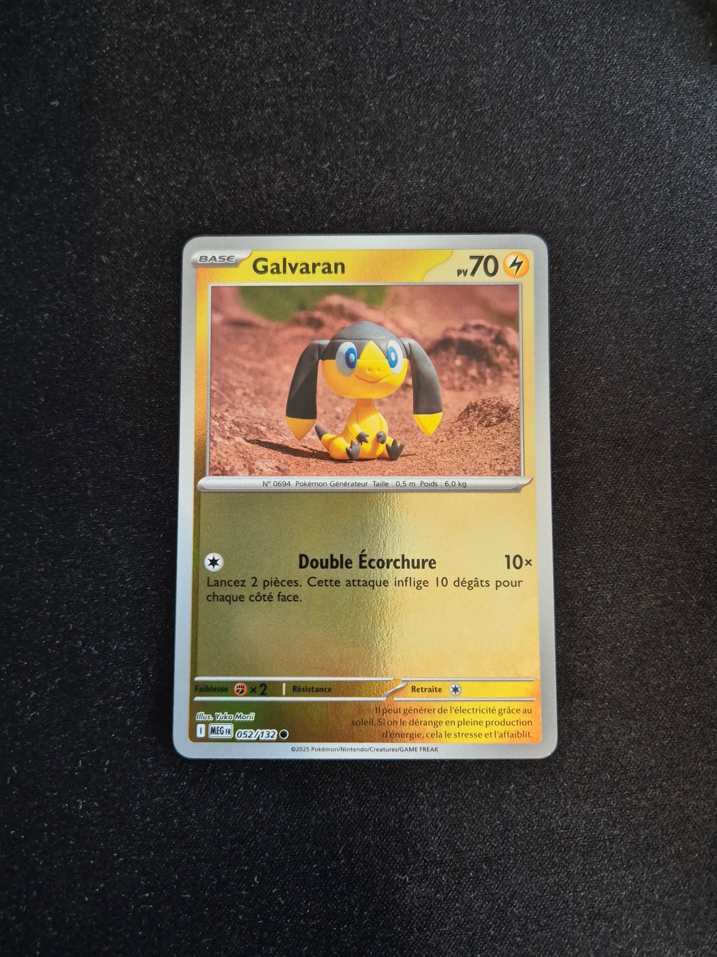 Carte Pokémon Galvaran Holo Reverse 052/132 ME01 Méga-Évolution