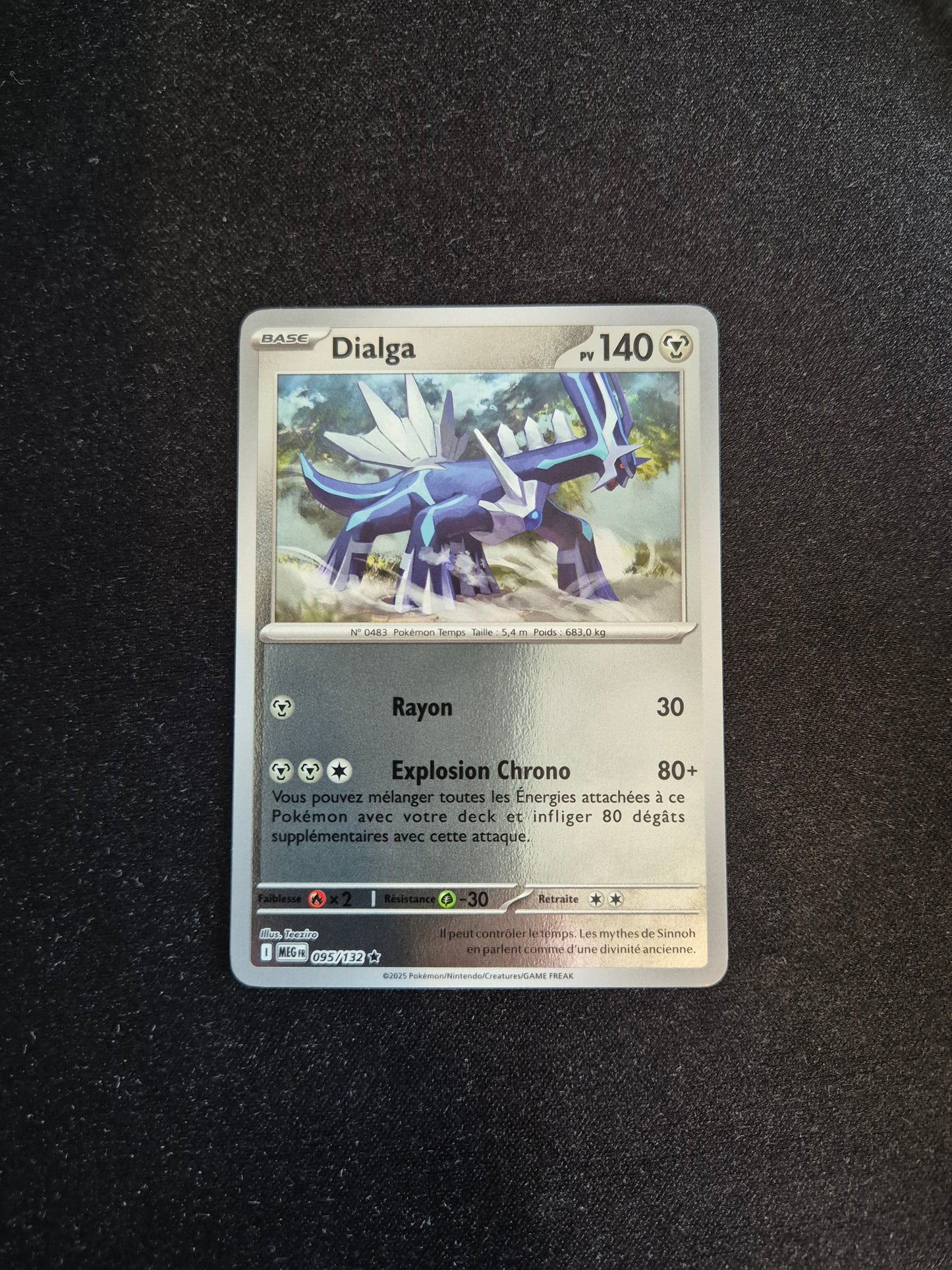 Carte Pokémon Dialga Holo Reverse 095/132 ME01 Méga-Évolution