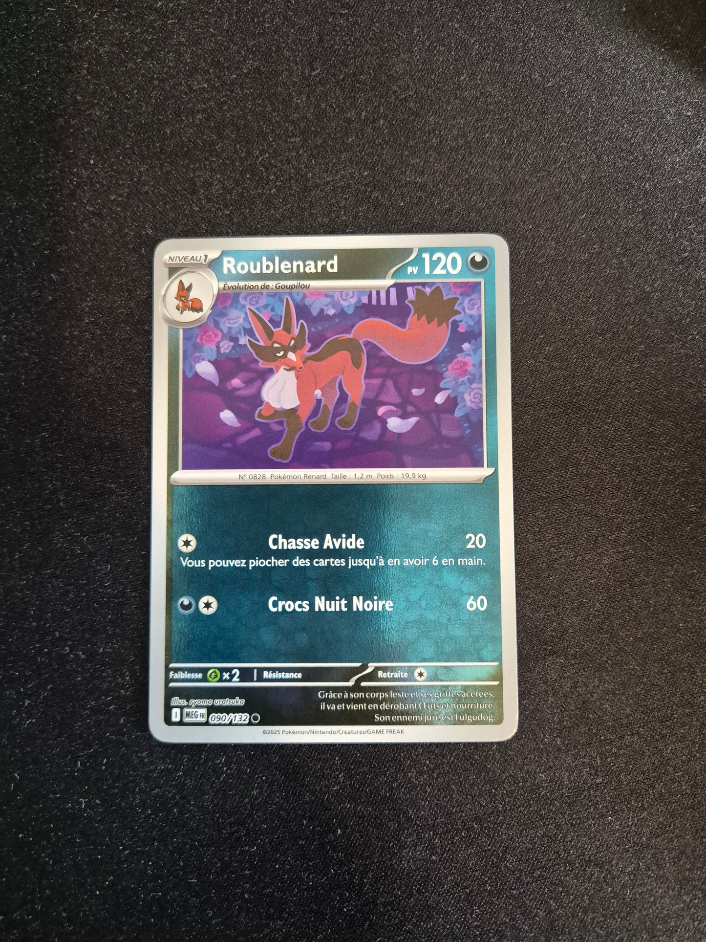 Carte Pokémon Roublenard Holo Reverse 090/132 ME01 Méga-Évolution