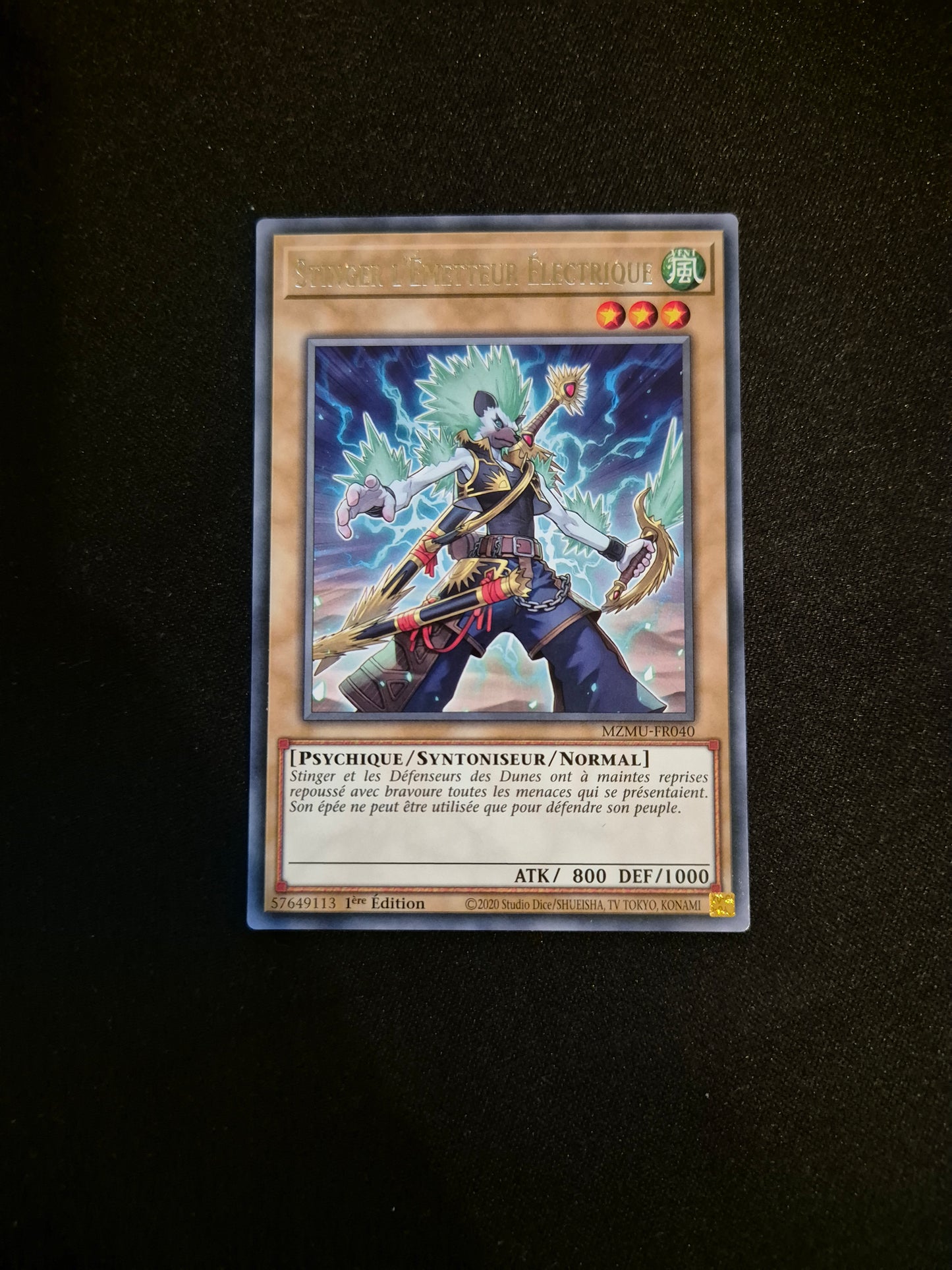 Carte Yu-Gi-Oh! Stinger l'Emetteur Electrique MZMU-FR040 Rare