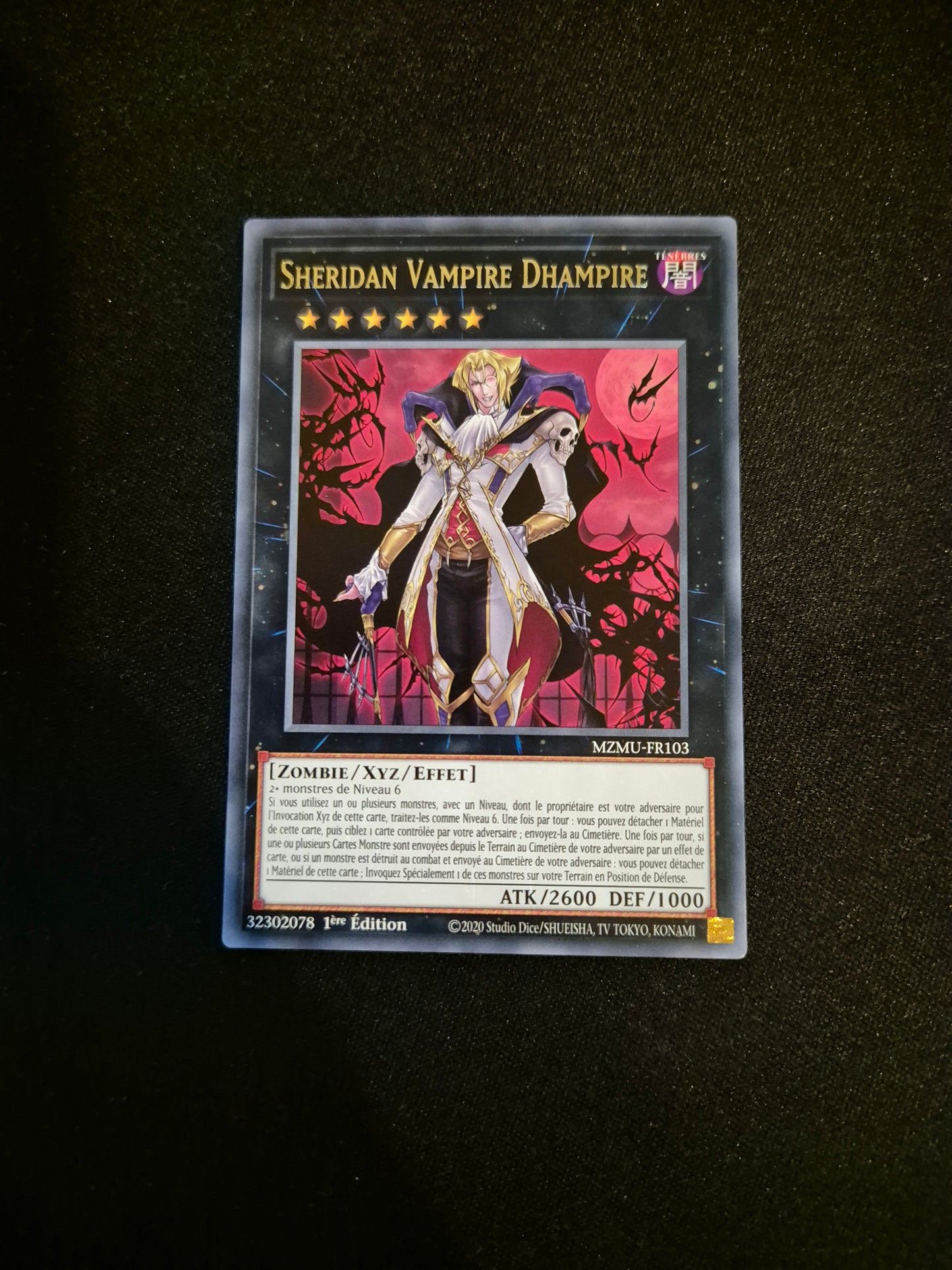 Carte Yu-Gi-Oh! Sheridan Vampire Dhampire MZMU-FR103 Rare