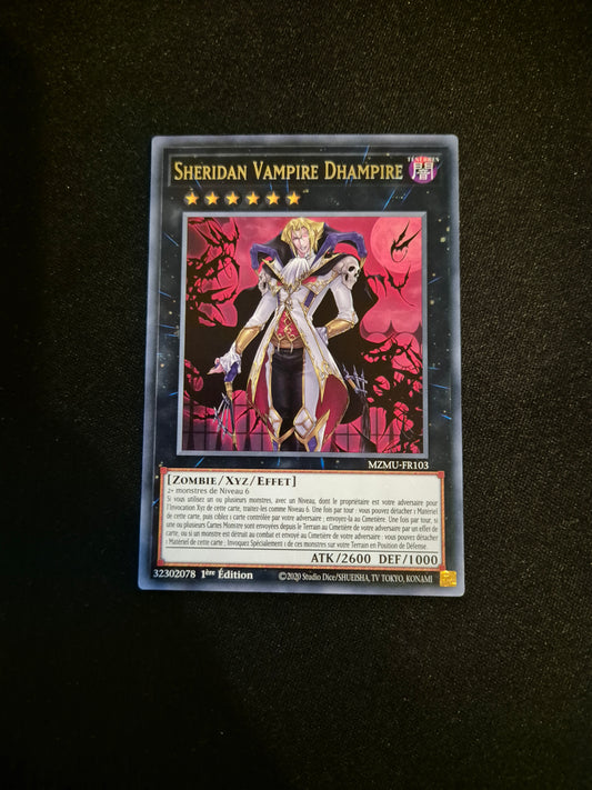 Carte Yu-Gi-Oh! Sheridan Vampire Dhampire MZMU-FR103 Rare