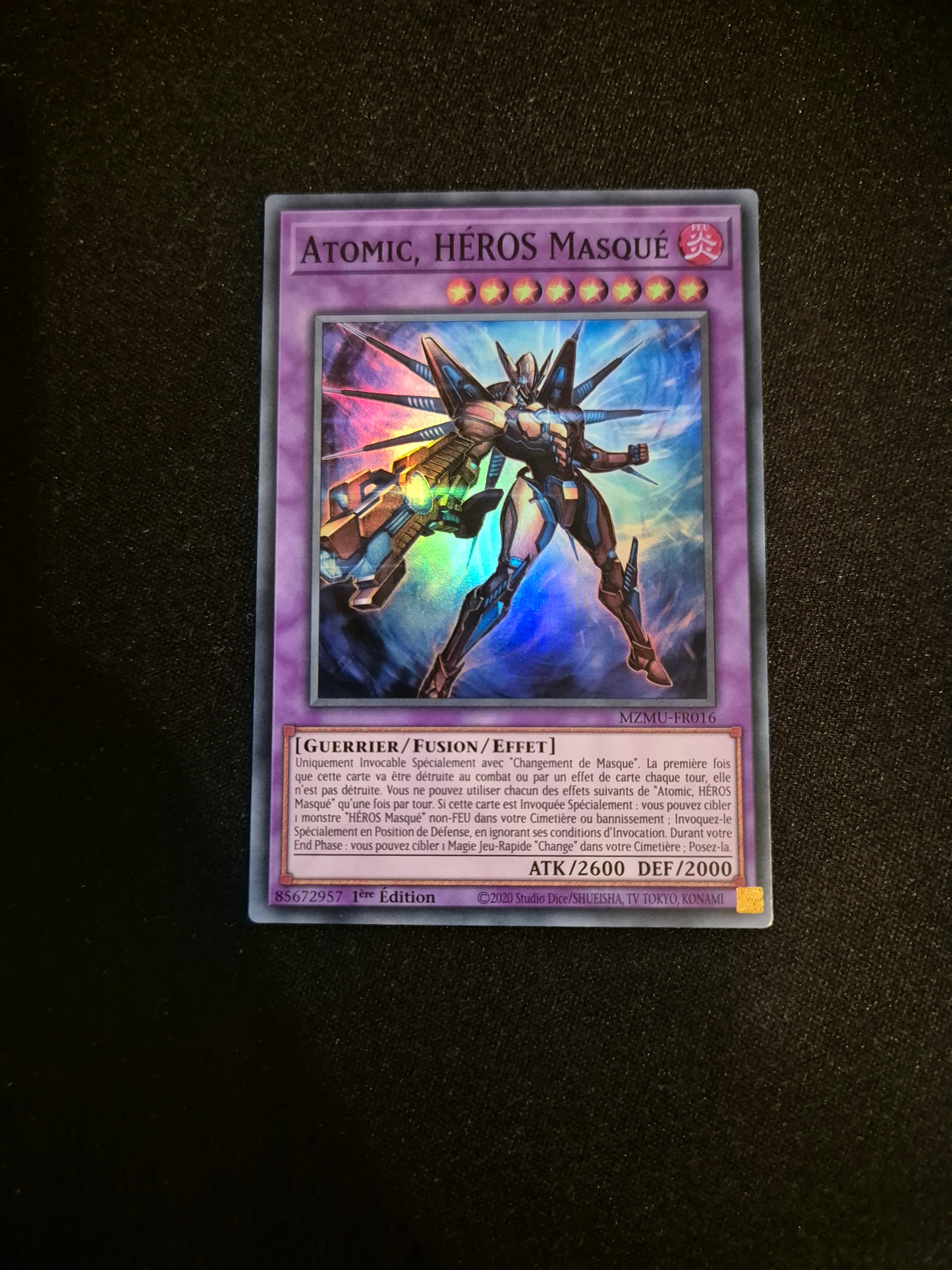 Carte Yu-Gi-Oh! Atomic Héros Masqué MZMU-FR016 Super Rare