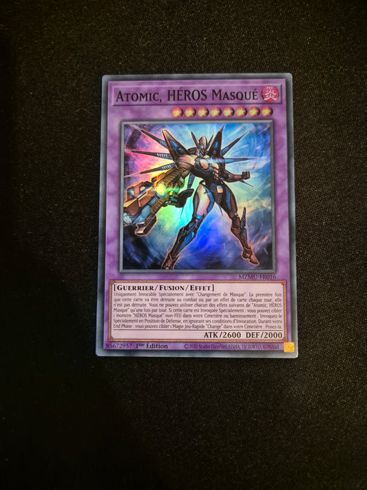 Carte Yu-Gi-Oh! Atomic Héros Masqué MZMU-FR016 Super Rare